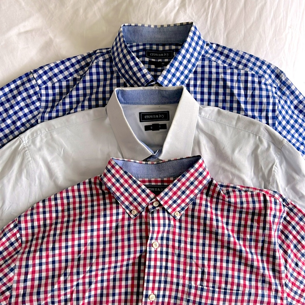 Set of 3 Crown & Ivy men’s dress shirts - XL